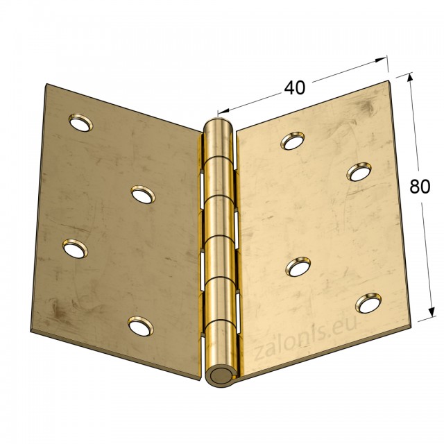 STEEL FLAT HINGE 80x80 ITALY